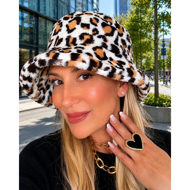 Sombrero Cozy Bucket Leo Print Soft