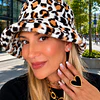 Sombrero Cozy Bucket Leo Print Soft