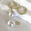 Aros Agolla y Perlas Circones Etienne Gold