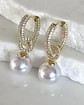 Aros Agolla y Perlas Circones Etienne Gold - Miniatura 4