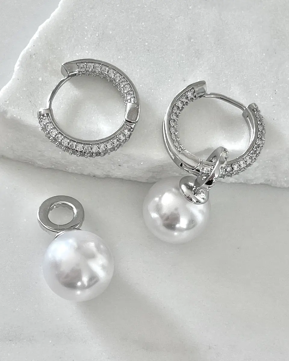 Aros Agolla y Perlas Circones Etienne Silver 4