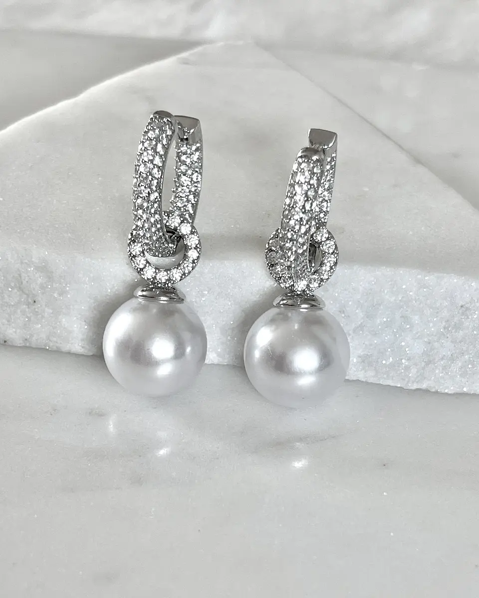 Aros Agolla y Perlas Circones Etienne Silver 7