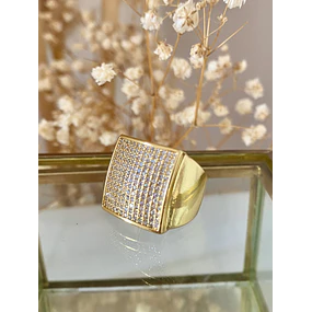 Anillo Cuadrado Verona Gold