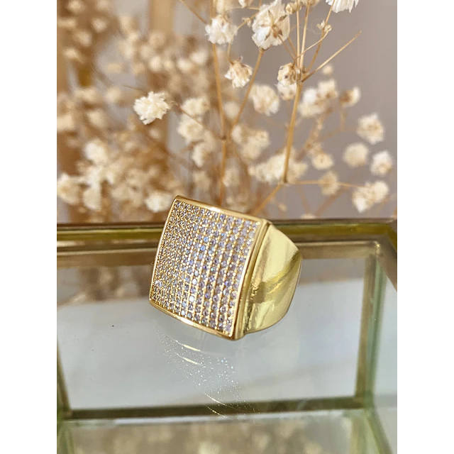 Anillo Cuadrado Verona Gold