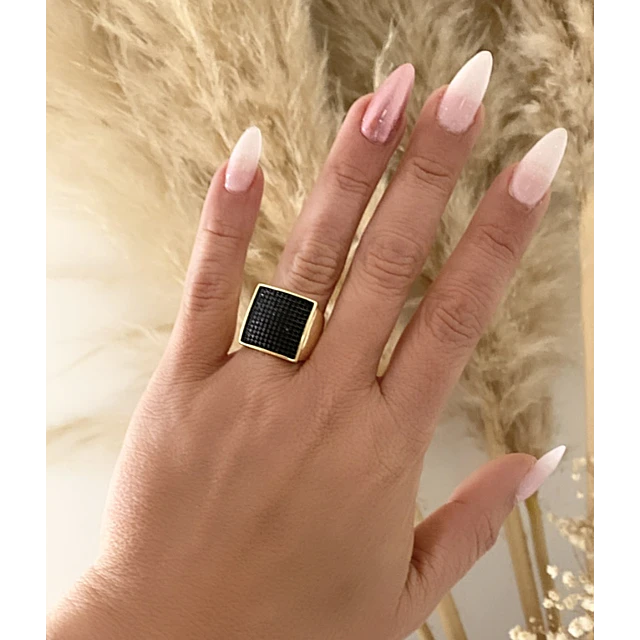 Anillo Cuadrado Verona Black