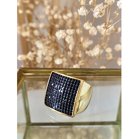 Anillo Cuadrado Verona Black
