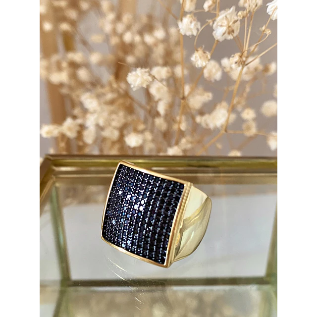 Anillo Cuadrado Verona Black