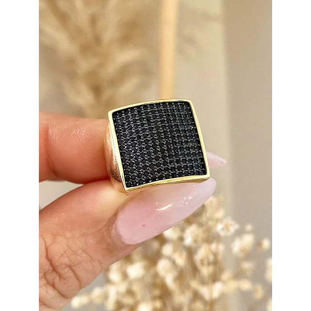 Anillo Cuadrado Verona Black