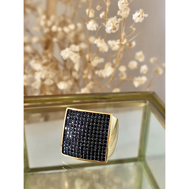 Anillo Cuadrado Verona Black