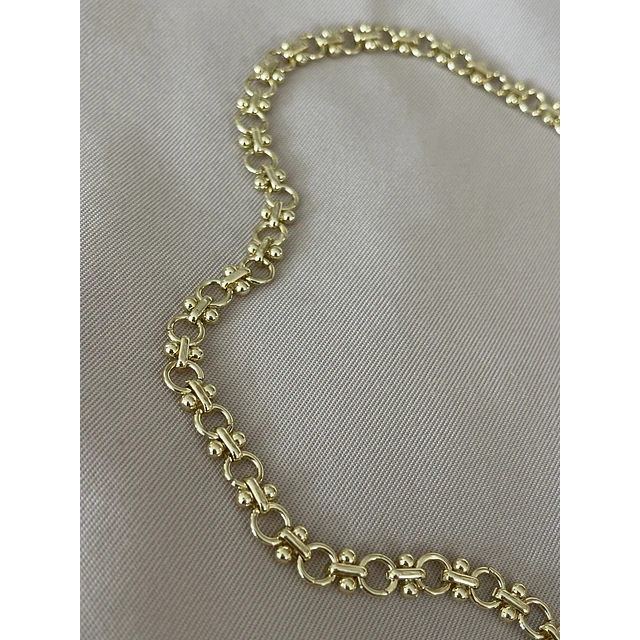 Collar Nudo de Bruja eslabones mixtos Gold