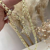Collar Nudo de Bruja eslabones mixtos Gold