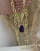 Collar XL Amatista Drusa Maxi eslabones martillados - Miniatura 6
