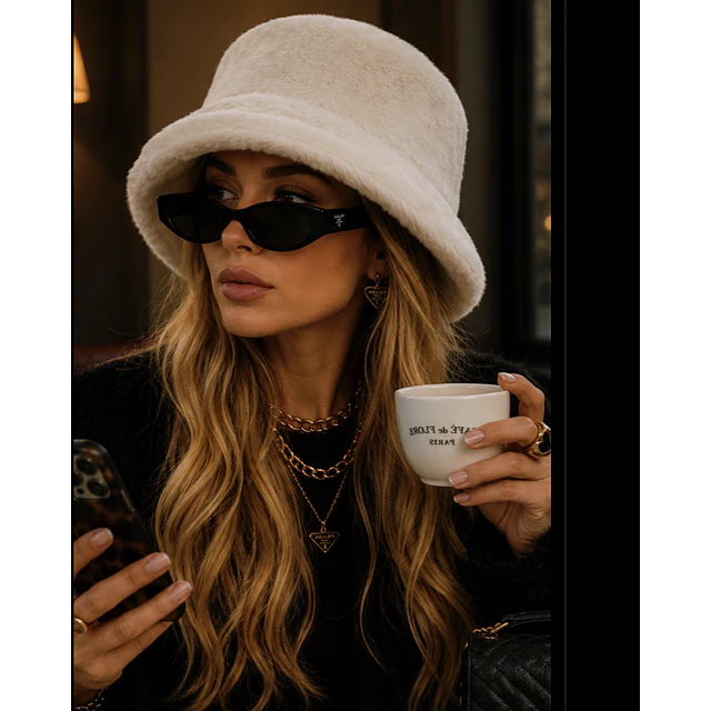 Sombrero Cozy Bucket White