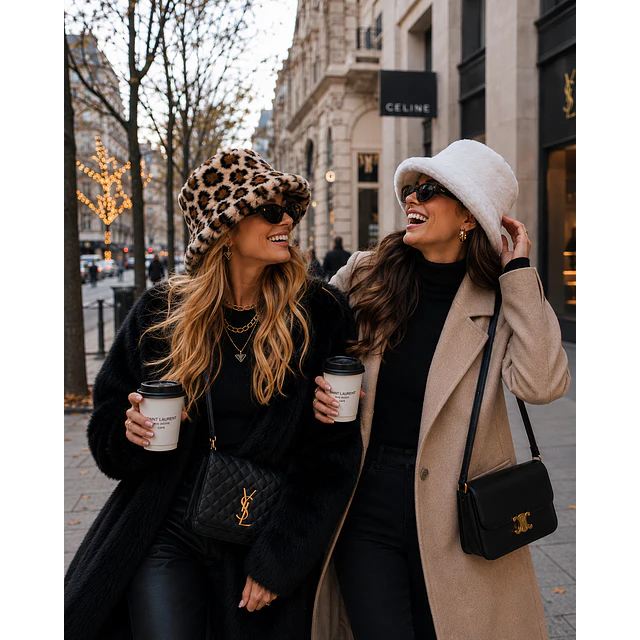 Sombrero Cozy Bucket Leo Print Soft