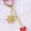 Collar Sol Corazón Pink Multidije Gold