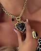 Collar Maxi Corazon Luxury Black &Gold - Miniatura 3