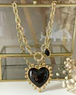 Collar Maxi Corazon Luxury Black &Gold - Miniatura 6