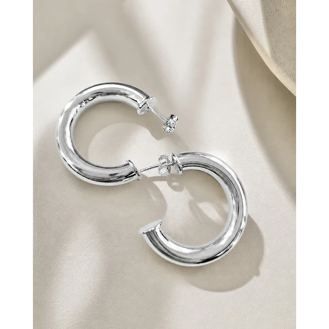 Aros Argollas Classic Silver