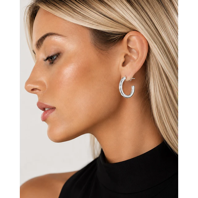 Aros Argollas Classic Silver