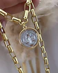 Collar Medalla San Benito Reversible Eslabones Gold - Miniatura 2