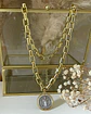 Collar Medalla San Benito Reversible Eslabones Gold - Miniatura 5