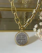 Collar Medalla San Benito Reversible Eslabones Gold - Miniatura 7