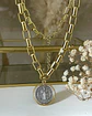 Collar Medalla San Benito Reversible Eslabones Gold - Miniatura 9