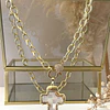 Collar Maxi Cruz Nácar Eslabones ovalados broche luxury Gold 