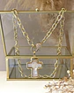 Collar Maxi Cruz Nácar Eslabones ovalados broche luxury Gold  - Miniatura 8