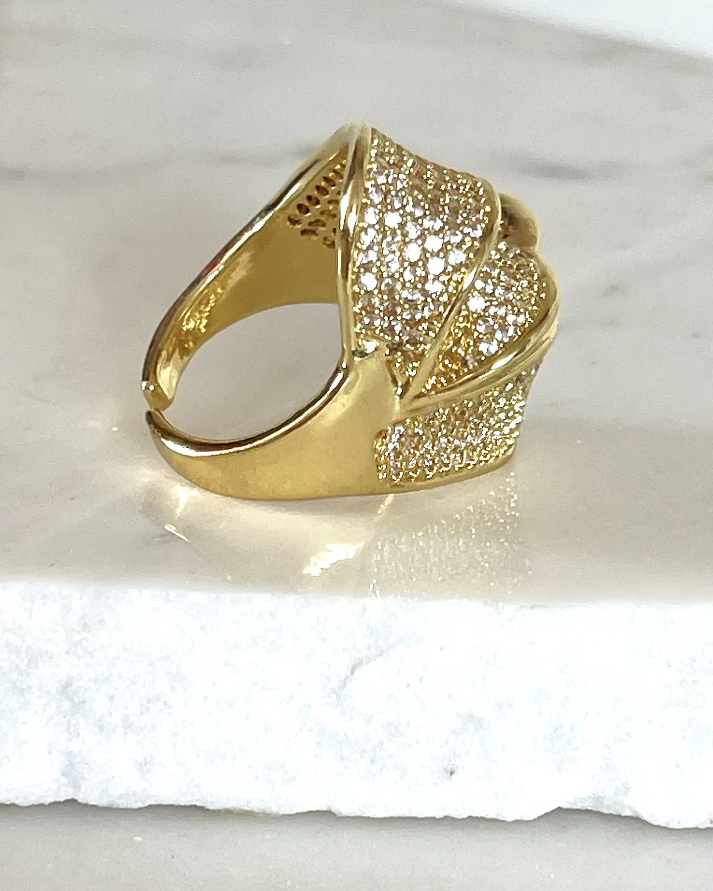 Anillo Elipse Entrelazado Circones Gold 6