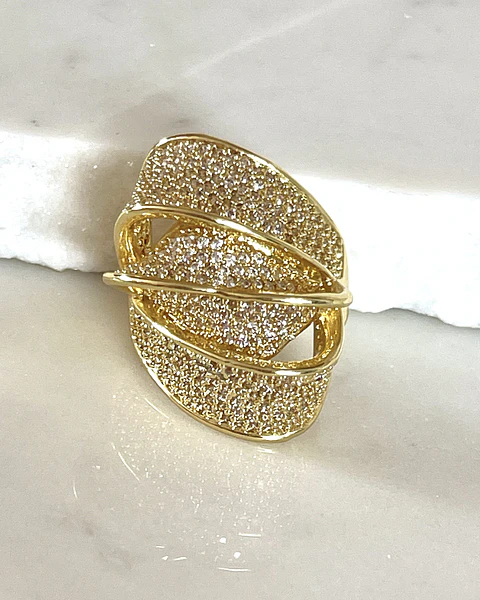 Anillo Elipse Entrelazado Circones Gold