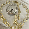 Collar Maxi Candado Llave Eslabones Silver Gold