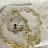Collar Maxi Candado Llave Eslabones Silver Gold