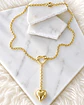 Collar Corazón Lariat con conector Gold  - Miniatura 1