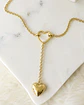 Collar Corazón Lariat con conector Gold  - Miniatura 3