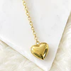 Collar Corazón Lariat con conector Gold 