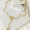 Collar Corazón Lariat con conector Gold 