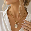 Collar Medalla Virgen Perlas de Rio Circones Gold