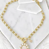 Collar Medalla Virgen Perlas de Rio Circones Gold