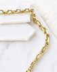 Collar Maxi Luna Cuarzo Cristal eslabones rectangulares  Gold - Miniatura 4