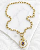 Collar Medallón Cuarzo con  Drusa de Amatista Gold - Miniatura 5