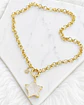 Collar Estrella Cuarzo eslabones rolo punto luz gold - Miniatura 1