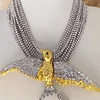 Maxi Choker Águila  Strass Silver Gold