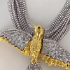 Maxi Choker Águila  Strass Silver Gold