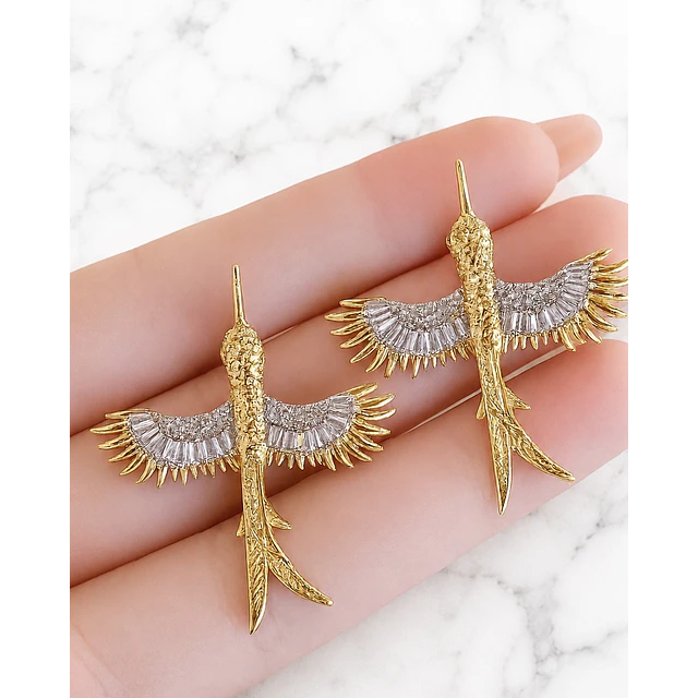 Aros  Águila Silver Gold
