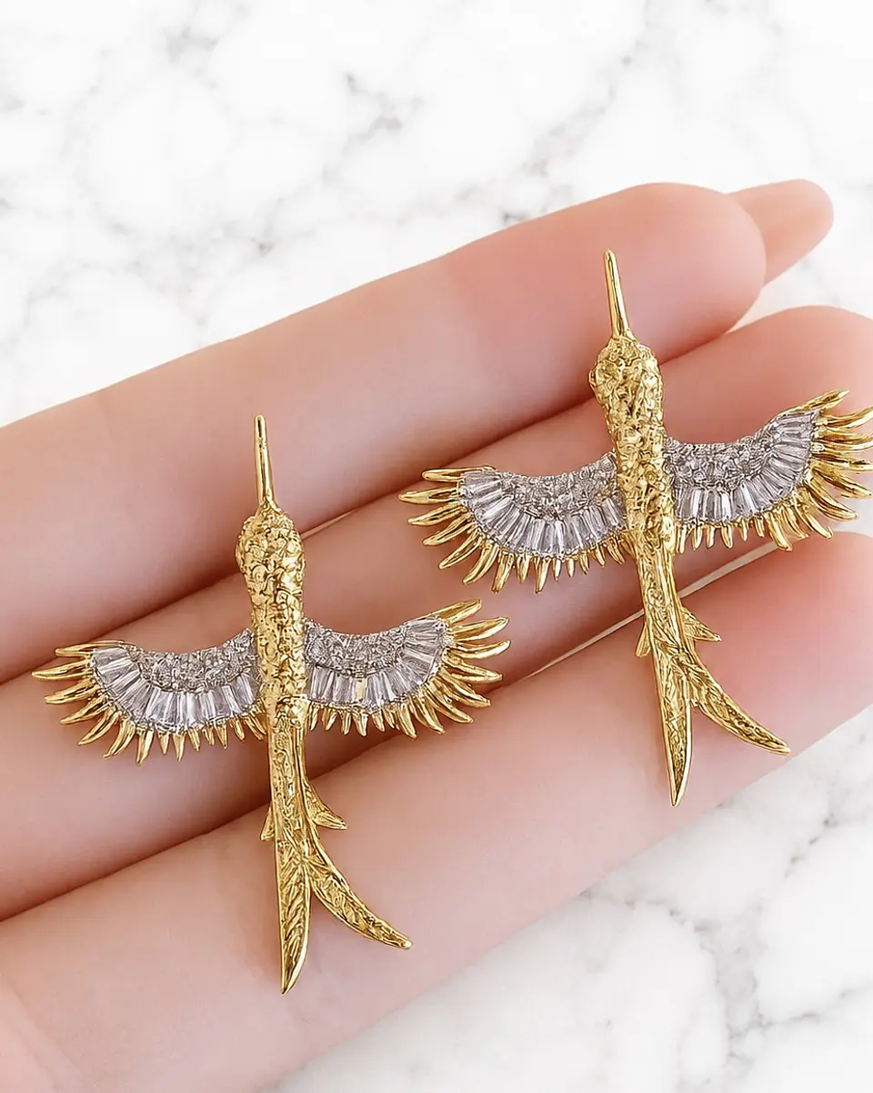 Aros  Águila Silver Gold 3