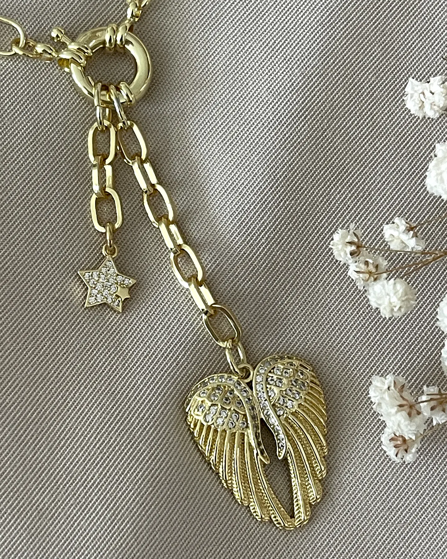 Collar Alas Circones y Estrella Gold 5