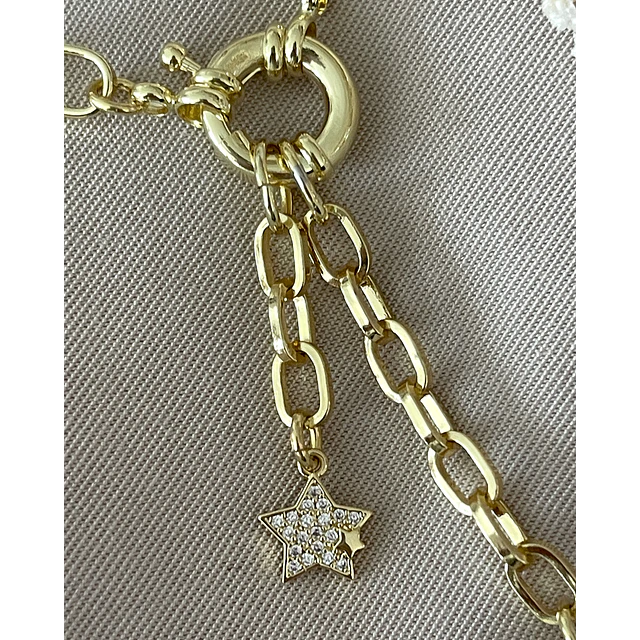 Collar Alas Circones y Estrella Gold