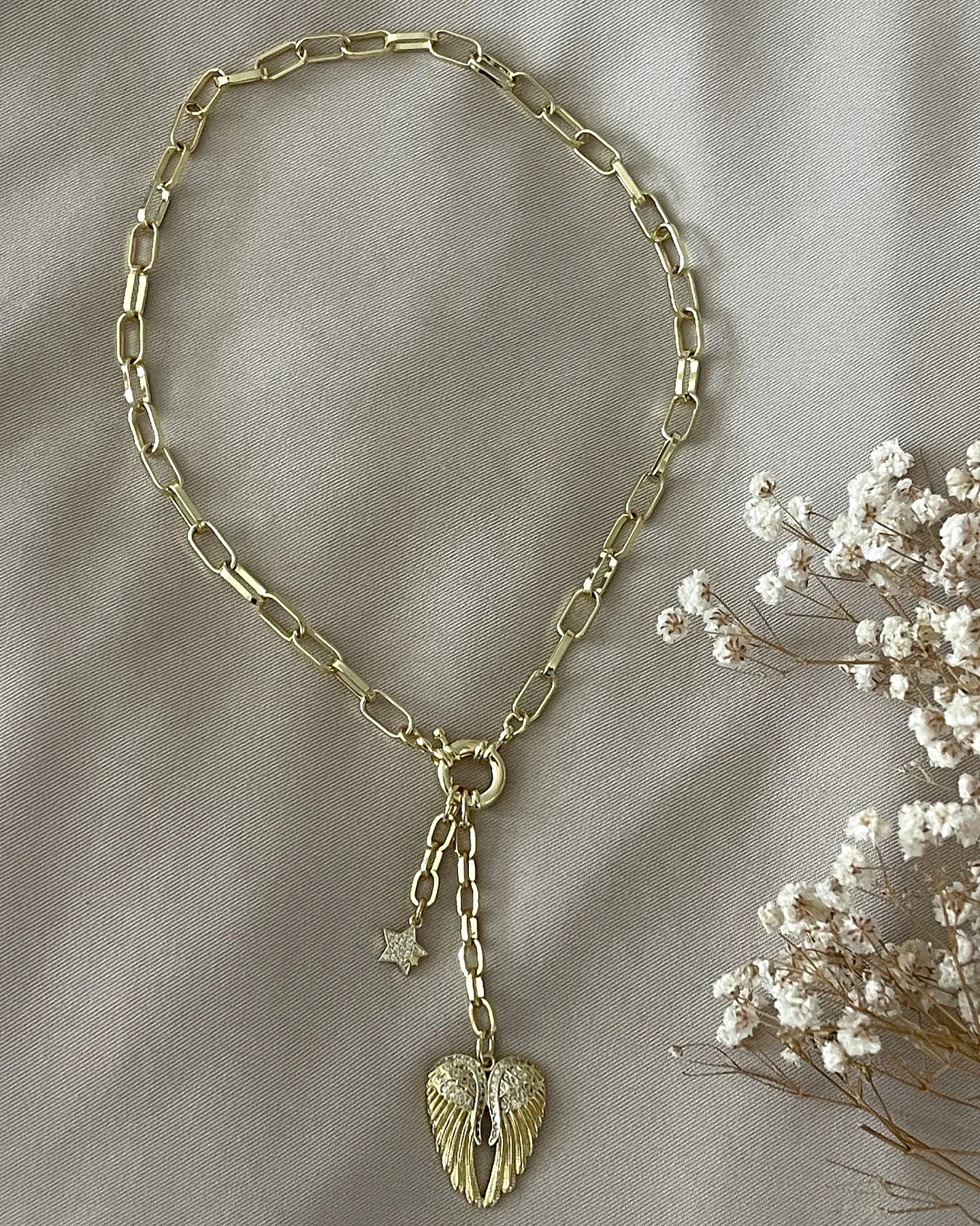 Collar Alas Circones y Estrella Gold 10