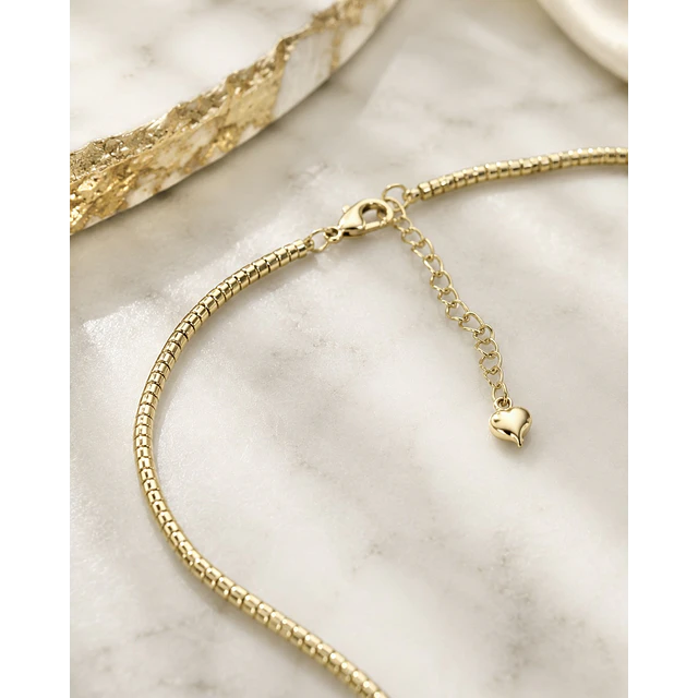 Collar Mostacilla Tubo Gold